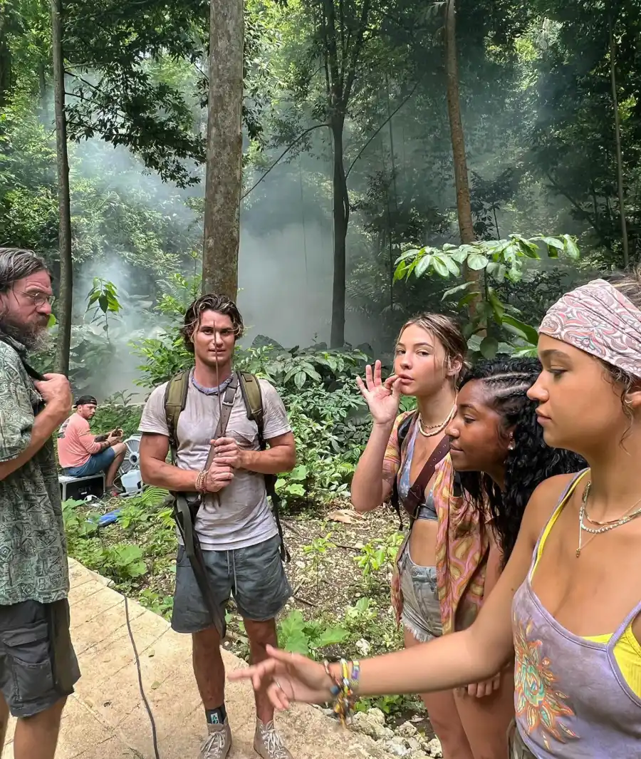 Tomfoolery Experts! ‘Outer Banks’ Cast’s Best Behind-the-Scenes Moments purple tank