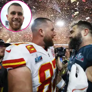 Travis Kelce Gets Emotional Talking About Brother Jason Kelce After Super Bowl Win