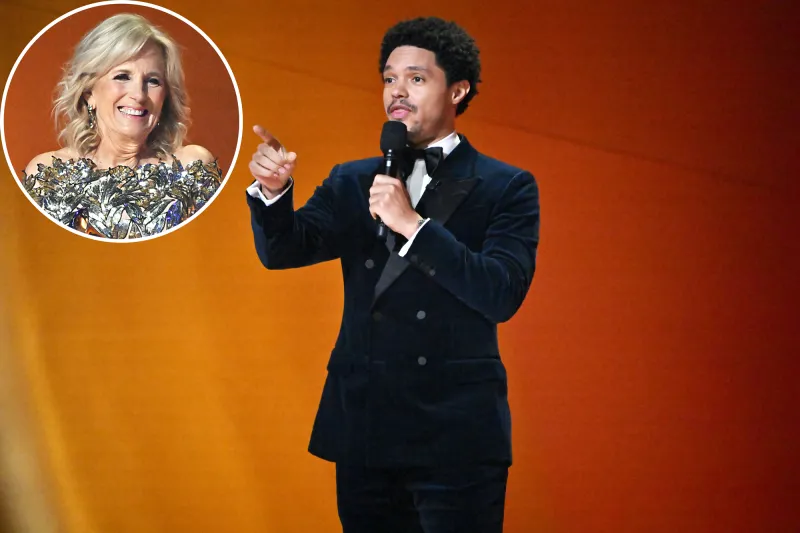 Trevor Noah Jokes About Classified Documents as Jill Biden Attends Grammys