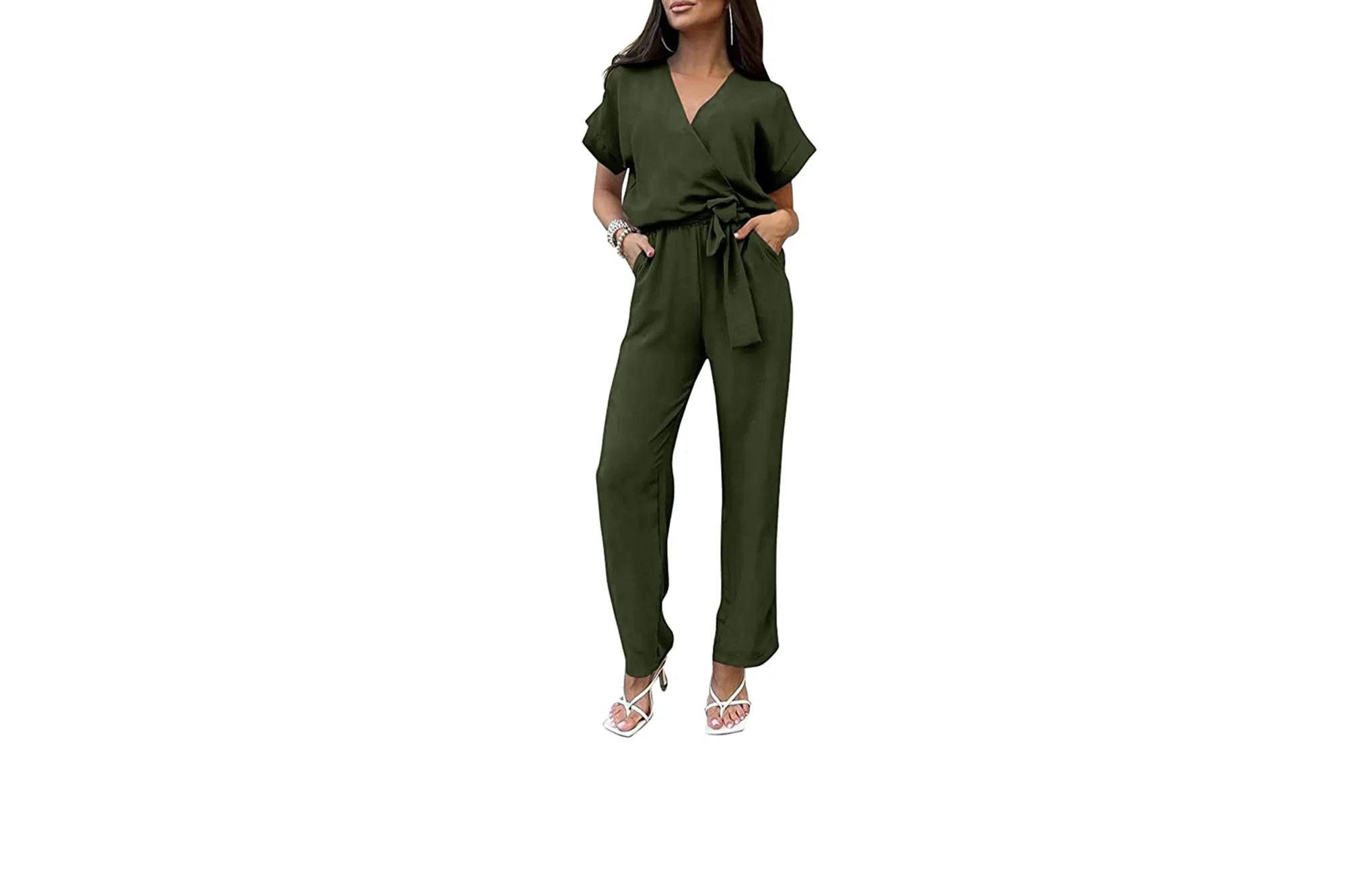 green jumpsuit