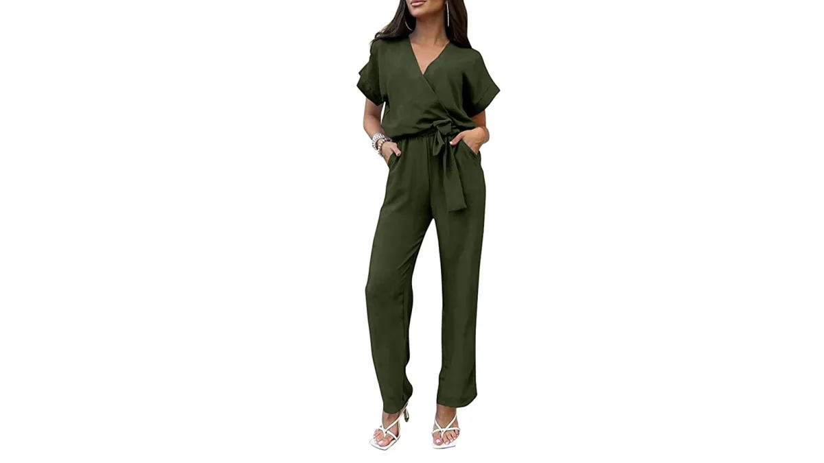green jumpsuit