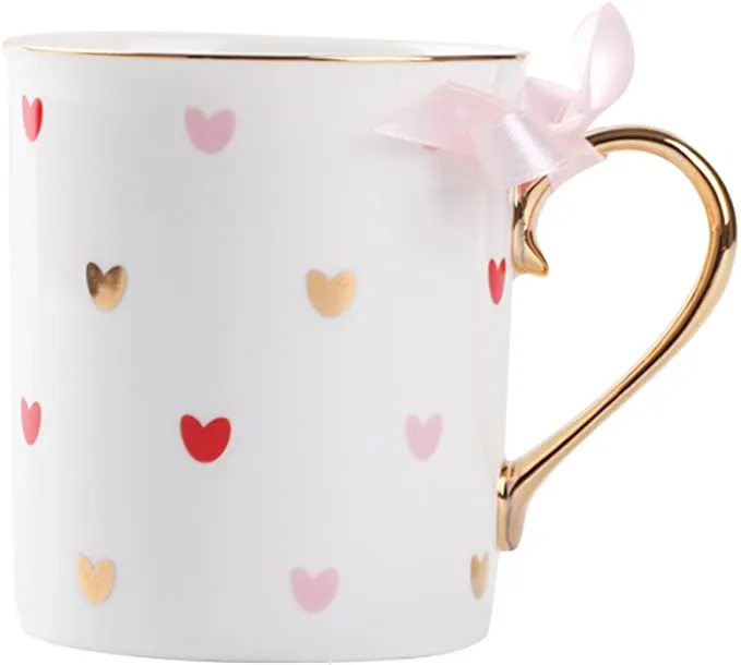 heart print mug