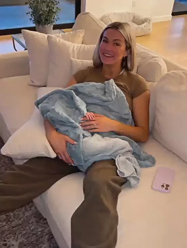 ‘Auntie’ Time! DWTS’ Lindsay Meets Jenna and Val’s Baby Boy: See Photo