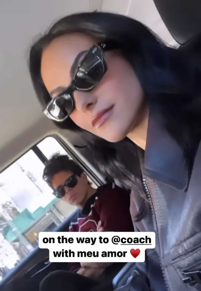 Camila Mendes and Rudy Mancuso’s Relationship Timeline: From Coworkers to Real-Life Couple sunglasses