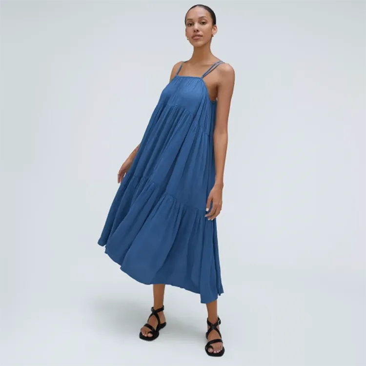 tiered maxi dress