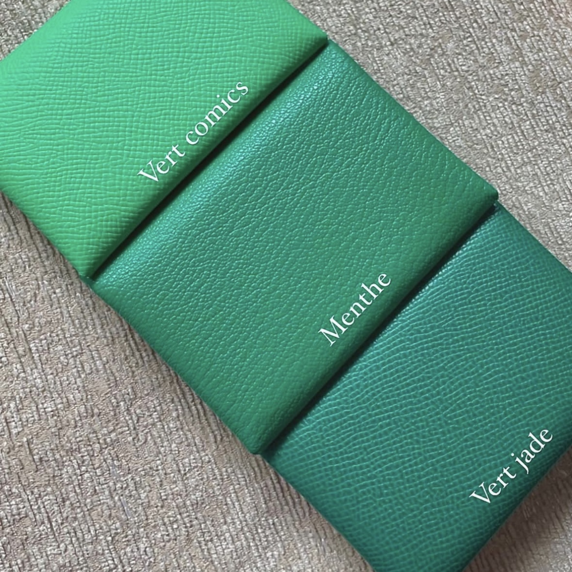 Vert Comics color compare | Hermes 2023 colors