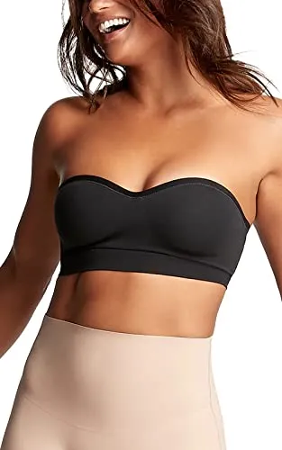 Yummie womens Peyton Seamless Wire Free Strapless Convertible Bra, Black, Small