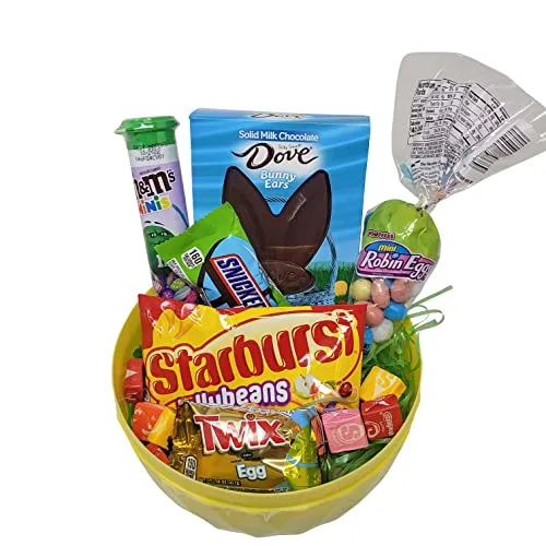 Easter Basket for Kids Teens &ndash; Premade Easter Baskets Care Package with Chocolates & Candies Snack Pack Care Munch Box Easter Gifts for Boys Girls Adults &ndash; Easter Baskets For Kids Already Filled