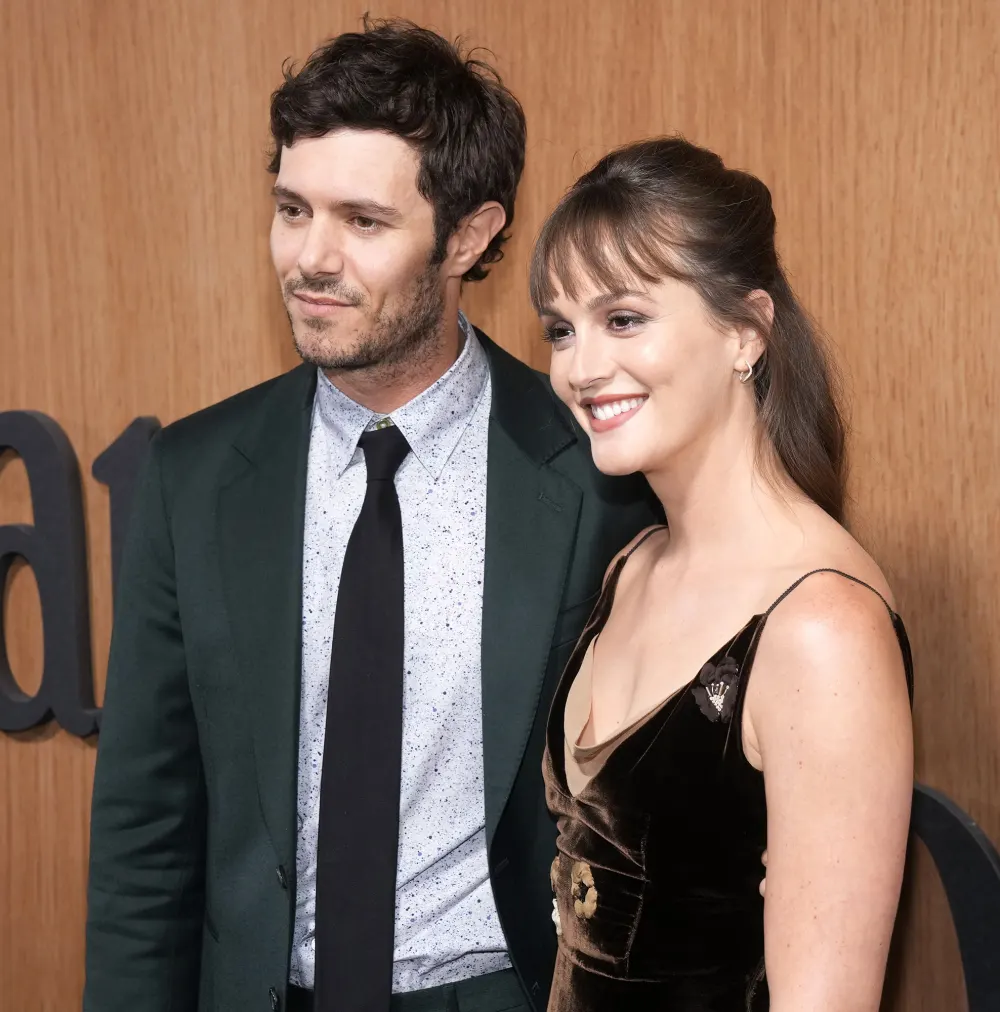 Adam Brody Says Whirlwind Marriage to Leighton Meester Was an &lsquo;Easy Decision&rsquo; brown dress