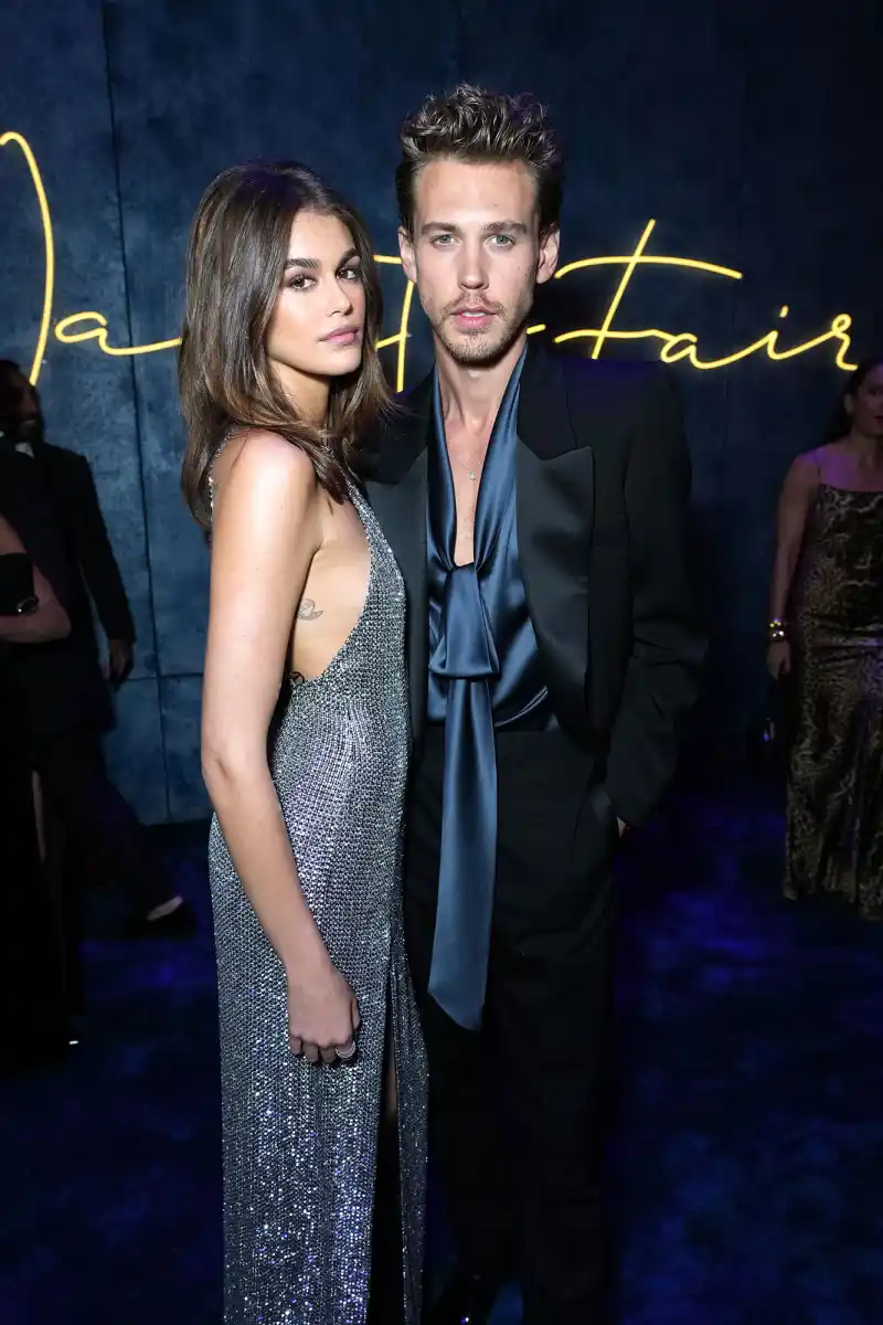 Austin Butler and Girlfriend Kaia Gerber Dazzle at 2023 Vanity Fair Oscar Party Oscars 2023 2