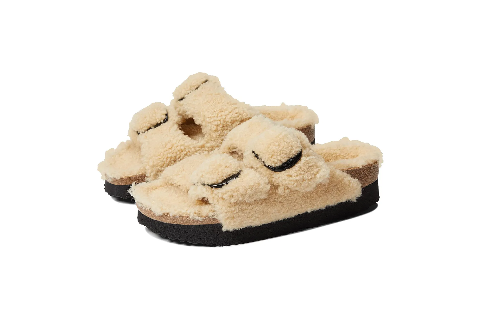 Birkenstock Arizona Big Buckle Platform Teddy by Papillio