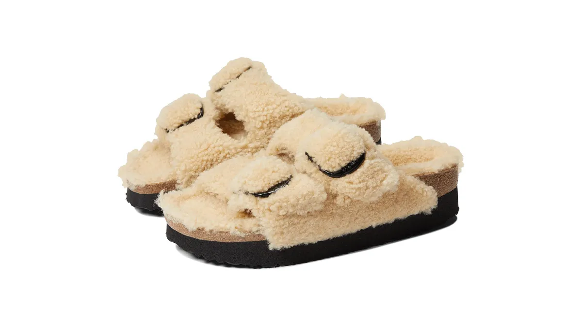 Birkenstock Arizona Big Buckle Platform Teddy by Papillio