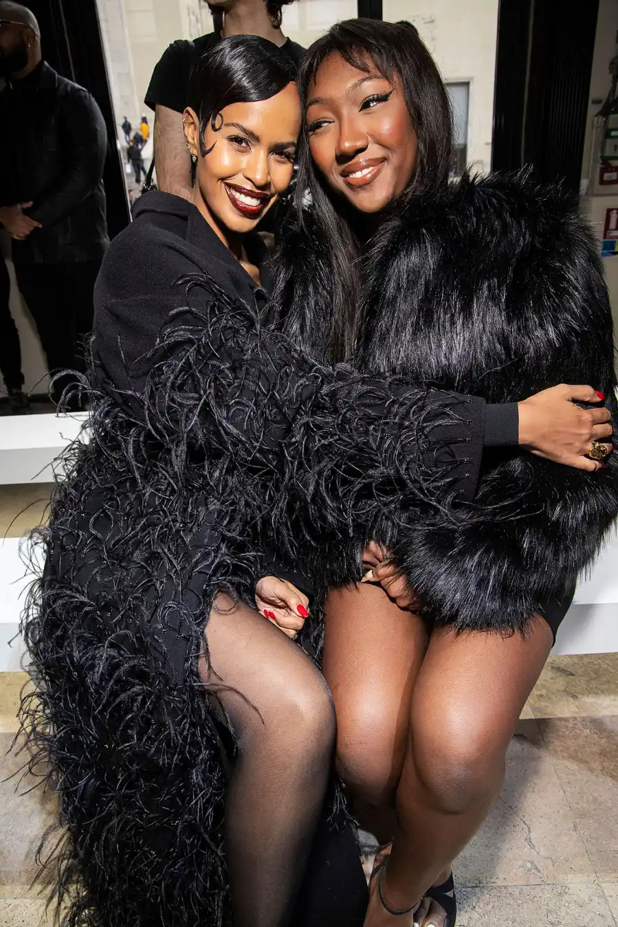 Celebs at PFW gallery - 232 Sabrina Dhowre Elba and Isan Elba Fashion Elie Saab F/W 23-24 Front Row, Paris, France - 04 Mar 2023