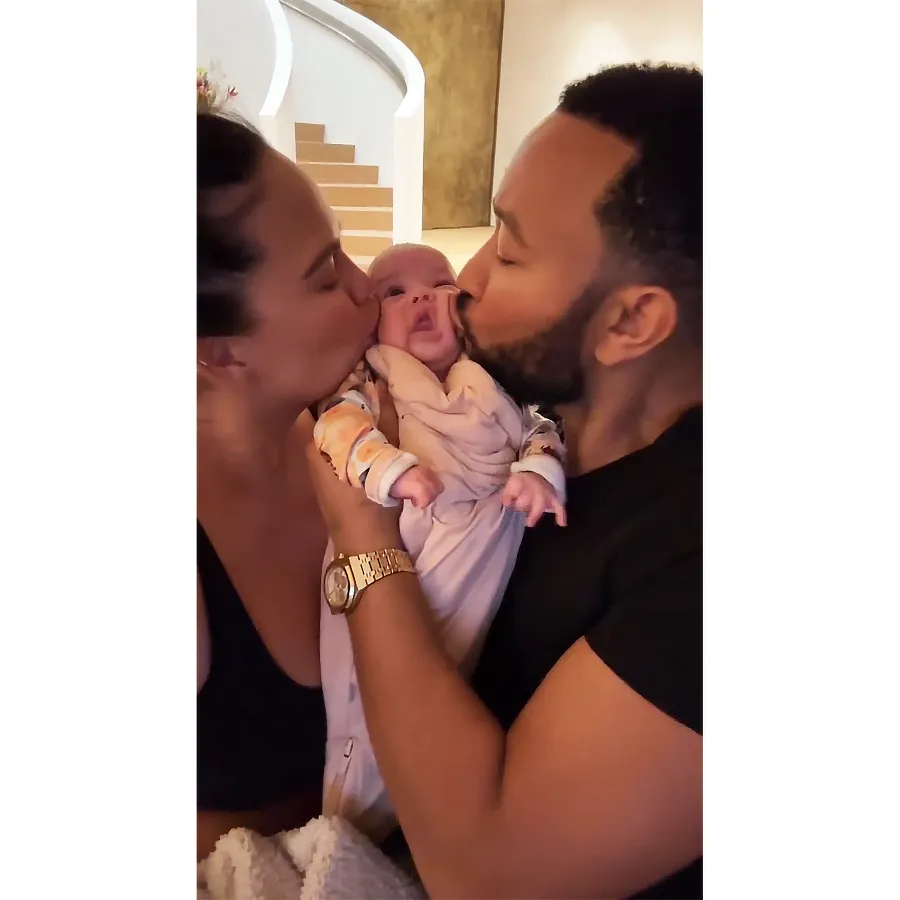 Chrissy Teigen, John Legend Adorably Give Esti Her '1st Kiss Sandwich'
