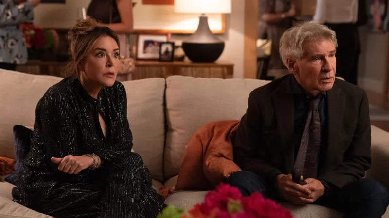 Christa Miller and Harrison Ford Imposter Syndrome Shrinking Engagement Party