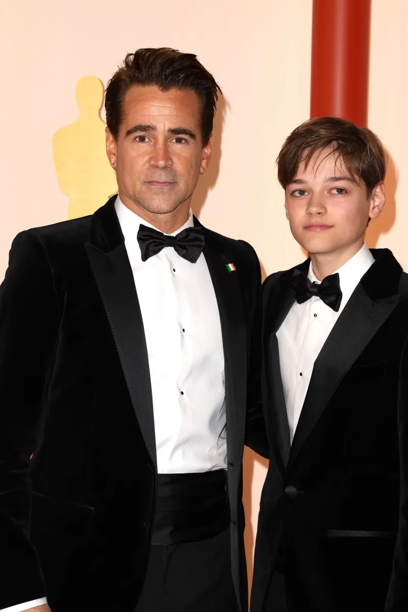 Colin Farrell Makes Rare Appearance With 13-Year-Old Son Henry on Oscars Red Carpet