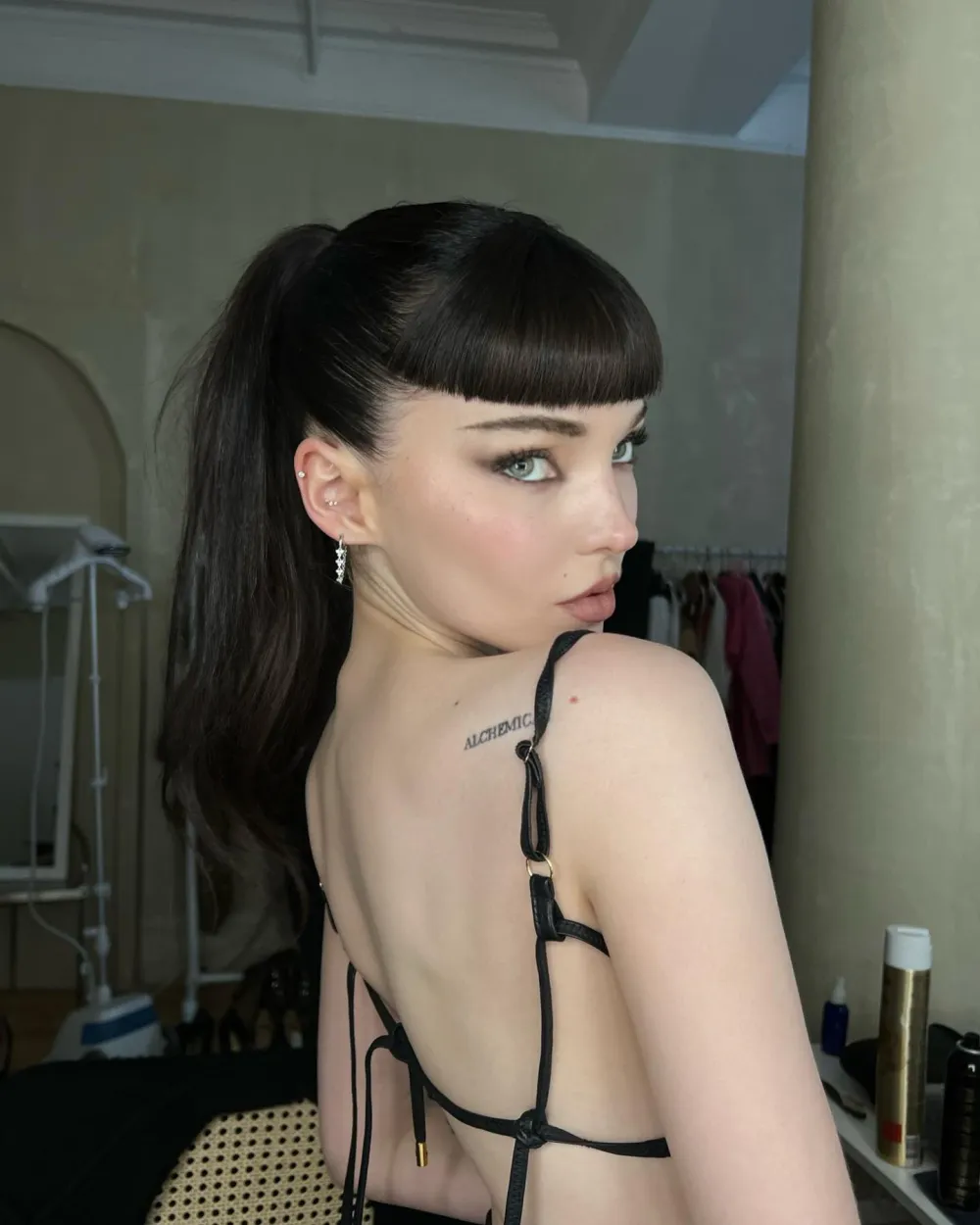 Dove Cameron showing off new bangs