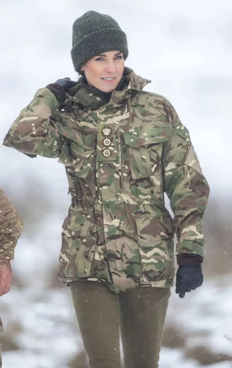 Duchess Kate Middleton Wears Military Camouflage While Participating in Battlefield Training Exercises 10