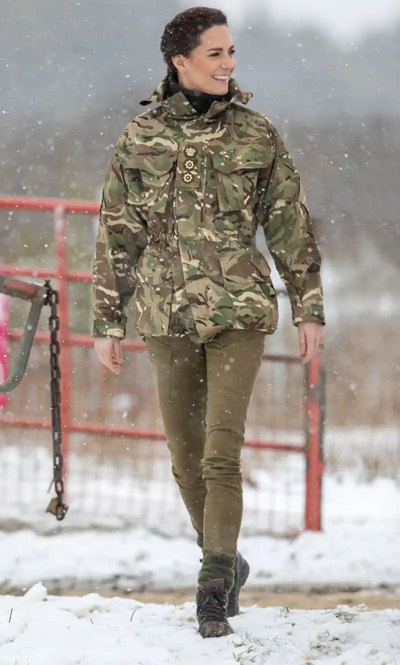 Duchess Kate Middleton Wears Military Camouflage While Participating in Battlefield Training Exercises 9
