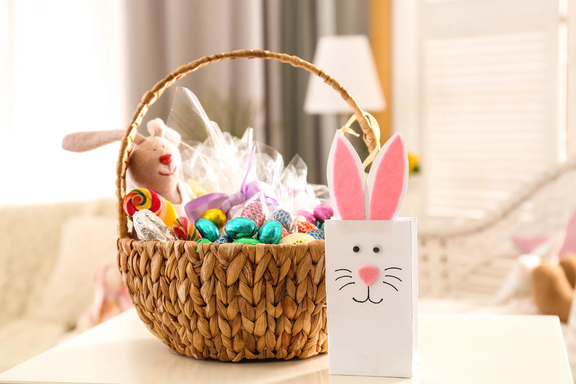 Easter-Chocolate-Gift-Basket-Stock-Photo