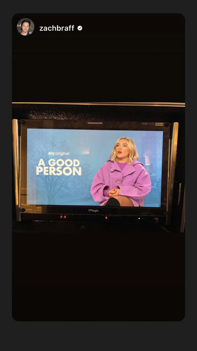 Exes Zach Braff and Florence Pugh Reunite to Promote New Film 'A Good Person'