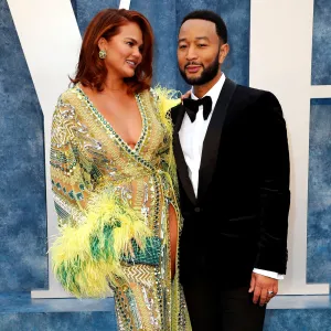Feature Chrissy Teigen and John Legend Get Glam for Vanity Fair Oscar Party Oscars 2023