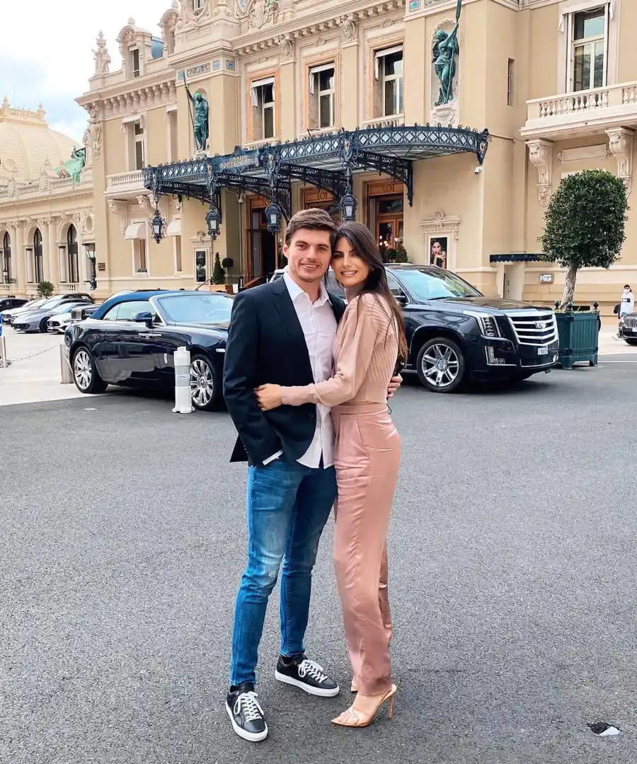 Formula 1 Driver Max Verstappen and Girlfriend Kelly Piquet's Relationship Timeline pink pants 2016