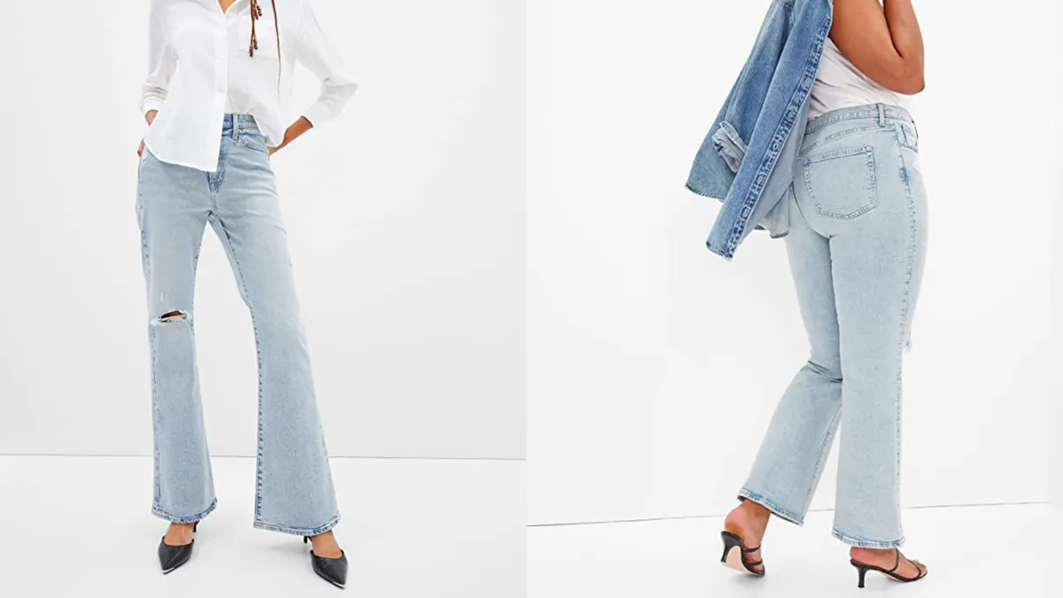 GAP Women's High Rise Flare Denim Jeans