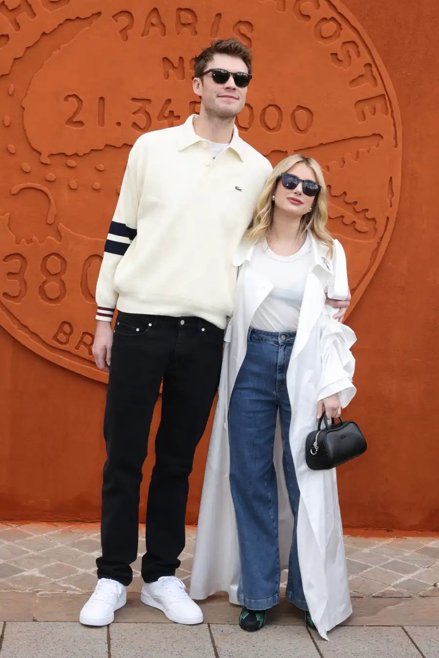 Lacoste : Photocall - Paris Fashion Week - Womenswear Fall/Winter 2024-2025, Emma Roberts and Cody John
