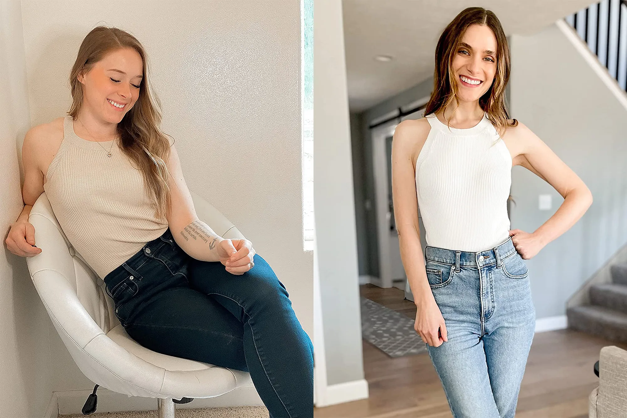 KIRUNDO Women's Casual Sleeveless Halter Top