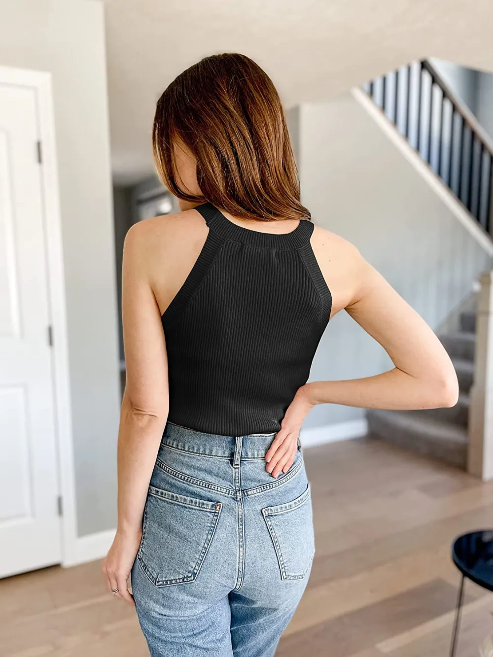 KIRUNDO Women's Casual Sleeveless Halter Top