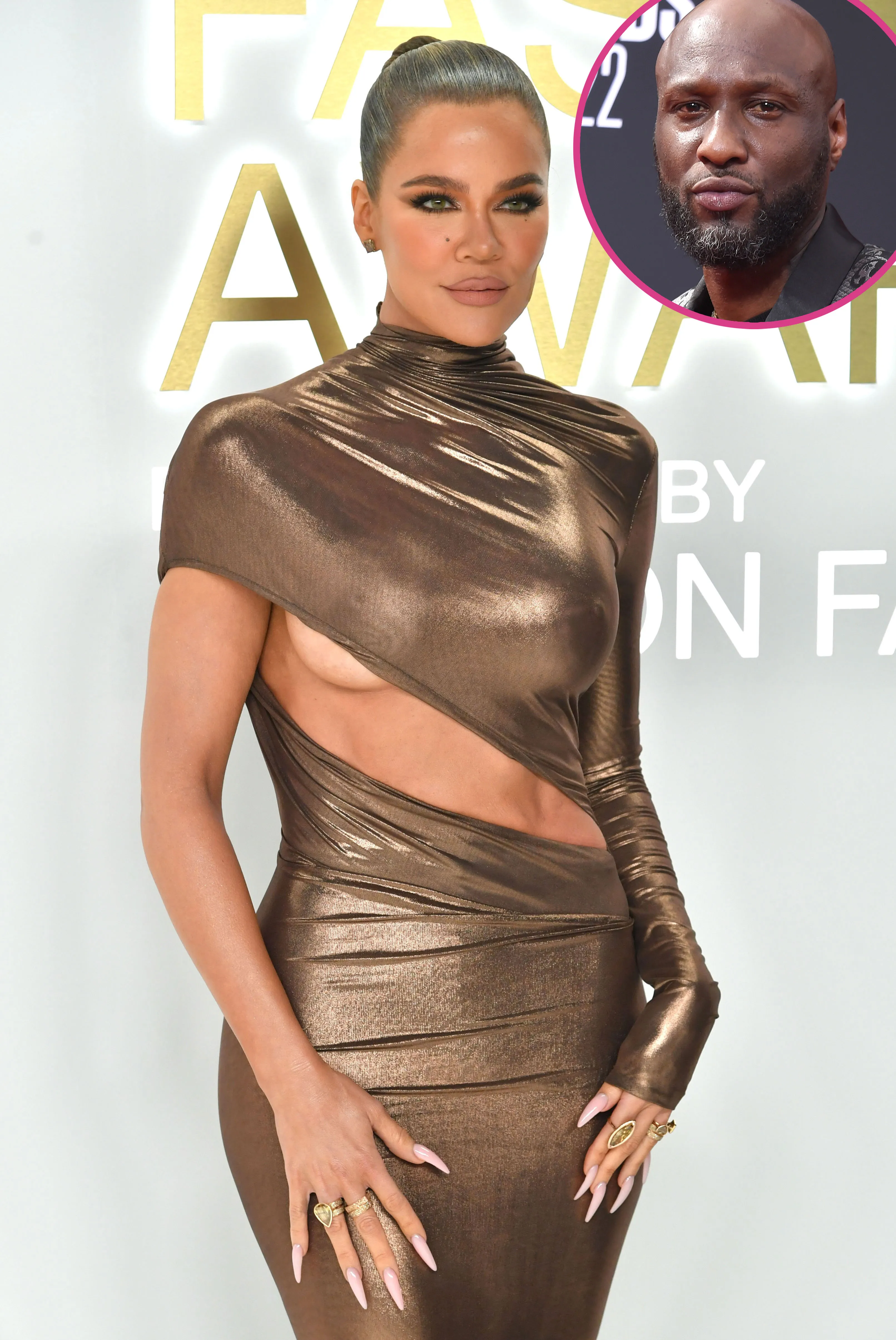 Khloe Kardashian Recalls Feeling ‘Obsessive’ About Her Weight After Lamar Odom Divorce: 'The Scale Fs With You' copper dress