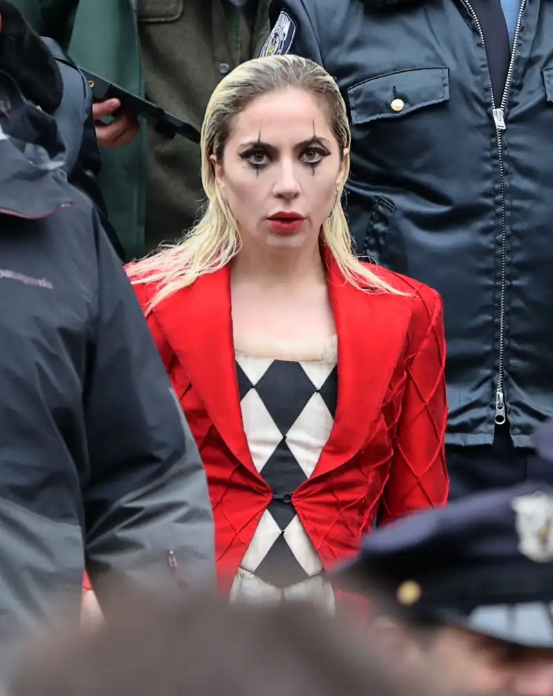 Lady Gaga Steps Out in Harley Quinn Costume, Makeup for 1st Time While Filming 'Joker 2'