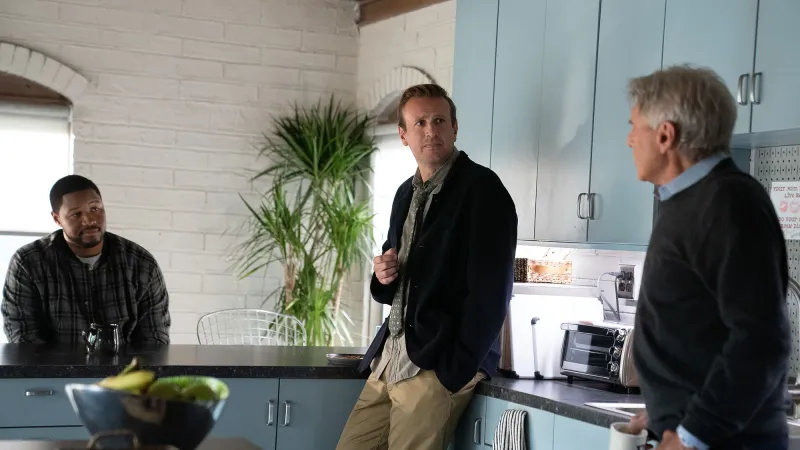 Luke Tennie, Jason Segel and Harrison Ford Imposter Syndrome Shrinking Engagement Party