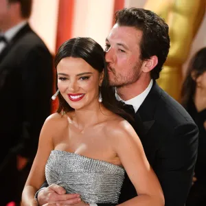 Oscars 2023 Miles Teller and Keleigh Sperry