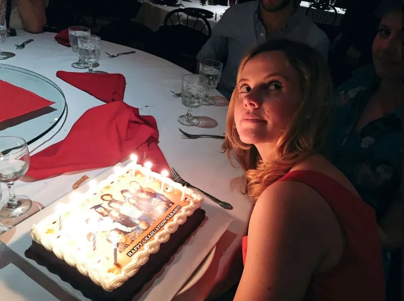 Parenthoods-Sarah-Ramos-Graduates-College-Gets-Gilmore-Girls-Cake-With-Costar-Lauren-Graham-All-Over-It-Cute-Pics-Sarah-Ramos