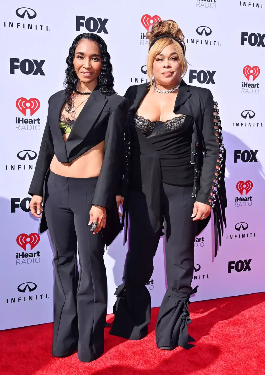 Rozonda Chilli Thomas and Tionne T-Boz Watkins iHeart Radio Red Carpet