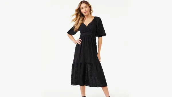 Sofia Jeans by Sofia Vergara Women's Eyelet Empire Dress