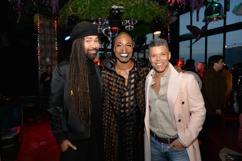 HOT PICS Stylist Ty Hunter, Billy Porter and Wilson Cruz at Somewhere Nowhere in NYC where Porter celebrated his OUT Magazine cover