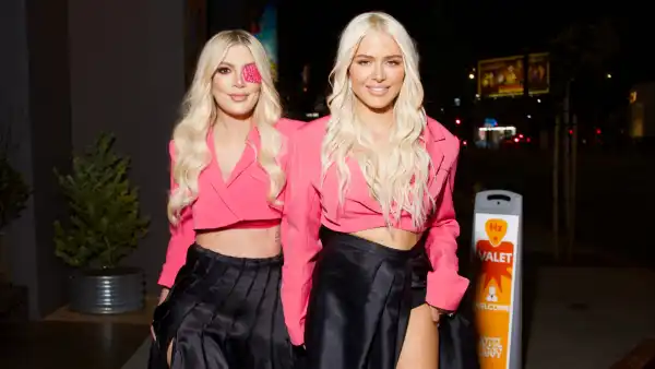 Tori Spelling Accessorizes With Eye Patch