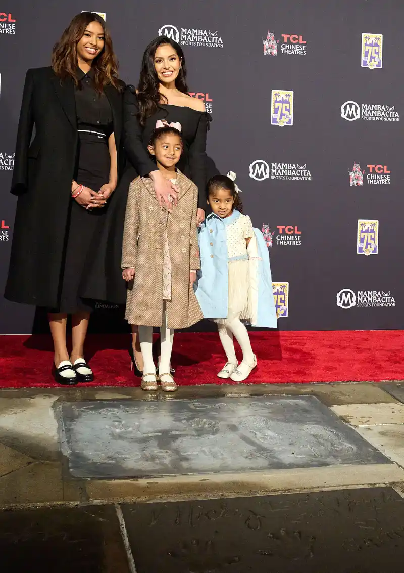 Vanessa Bryant and Daughters Honor Kobe Bryant at Handprint Ceremony 2