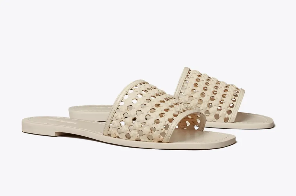 Woven Raffia Slide