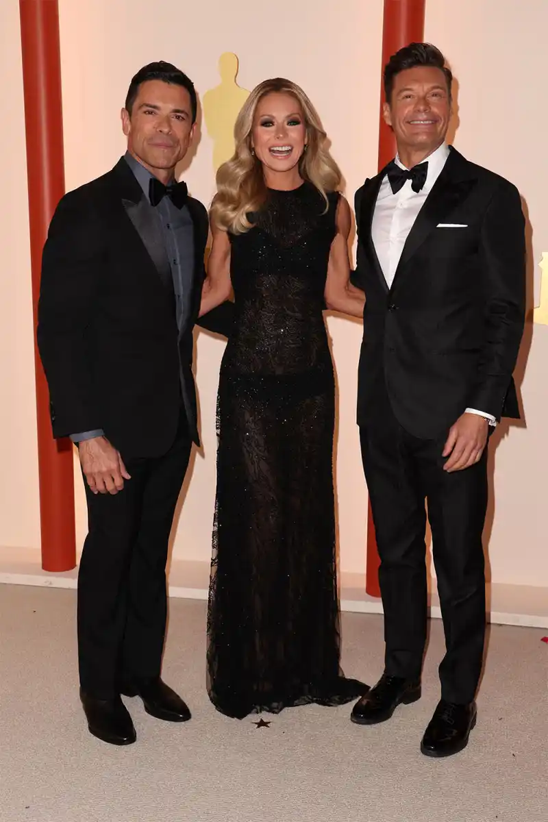 Kelly Ripa and Mark Consuelos Attend Oscars with Ryan Seacrest Oscars 2023