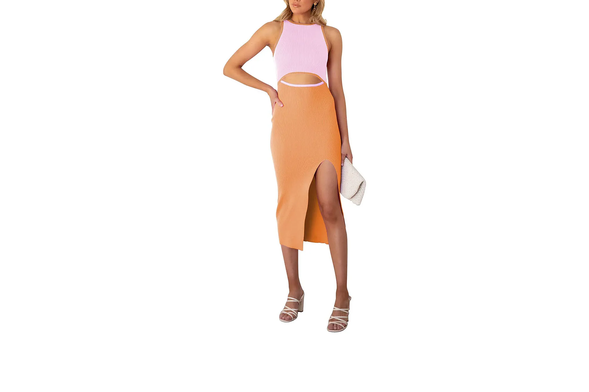 pink and orange dress