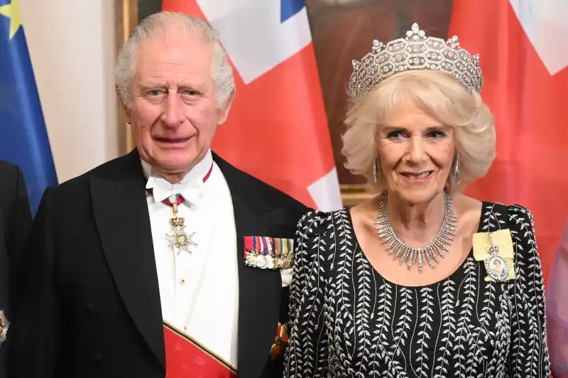 Queen Consort Camilla Wears Tiara, Queen's Jewels at Germany State Banquet