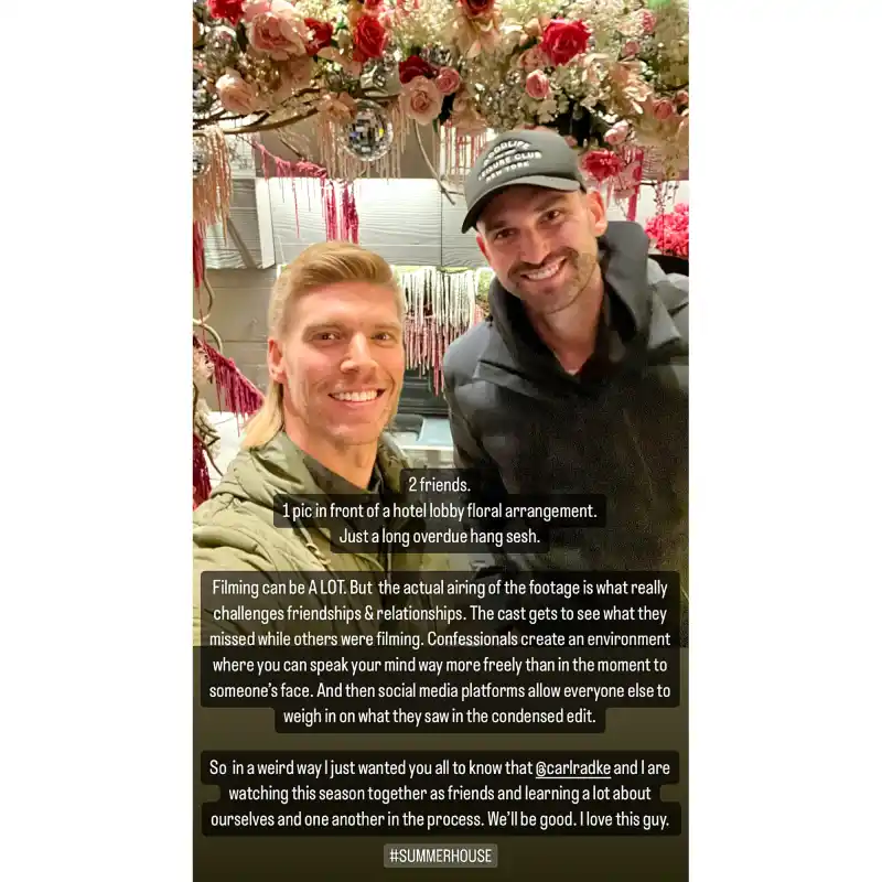 Kyle Gives Real-Time Update on Carl Friendship as 'Summer House' Drama Airs