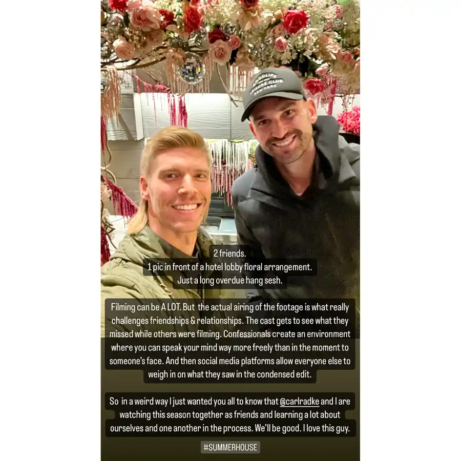 Kyle Gives Real-Time Update on Carl Friendship as 'Summer House' Drama Airs