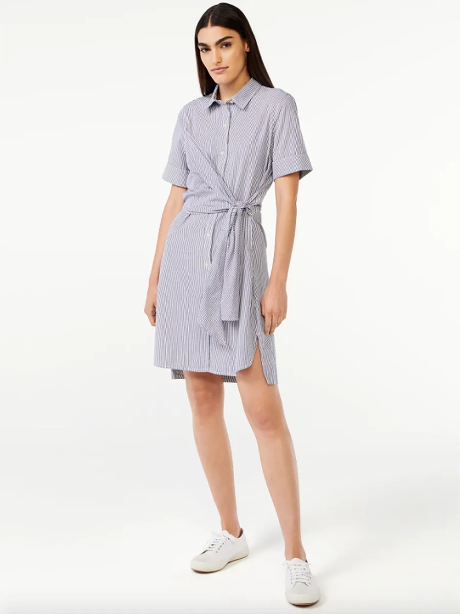 walmart-free-assembly-wrap-shirt-dress-stripe