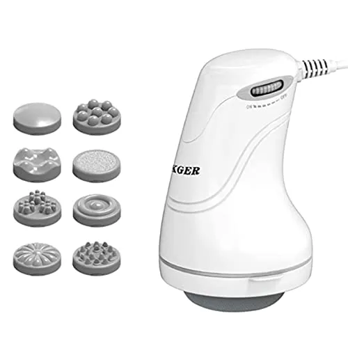 CHAKGER Handheld Cellulite Remover Massager Electric Slimming Massager Full Body Massager with 8 Massage Heads Used for The Massage of Muscles,Legs, Butt, Thighs, Drain Massage… (Massager)…