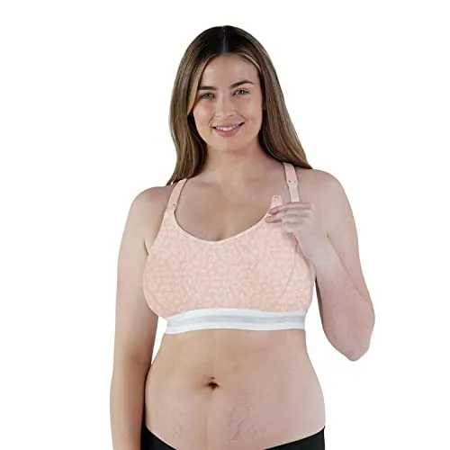 BRAVADO! DESIGNS Sustainable Original Full Cup Nursing Bra | Organic Cotton | Pink Leopard | M